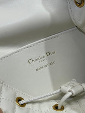 MEDIUM CARO BACKPACK 27 IN WHITE MACROCANNAGE LAMBSKIN