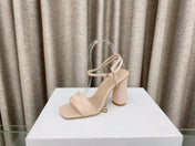 DWAY HIGH HEEL EMBROIDERED SANDAL LIGHT PINK CALFSKIN 95 MM