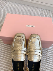 NAPPA LOAFERS IN GOLD METALLIC LAMBSKIN