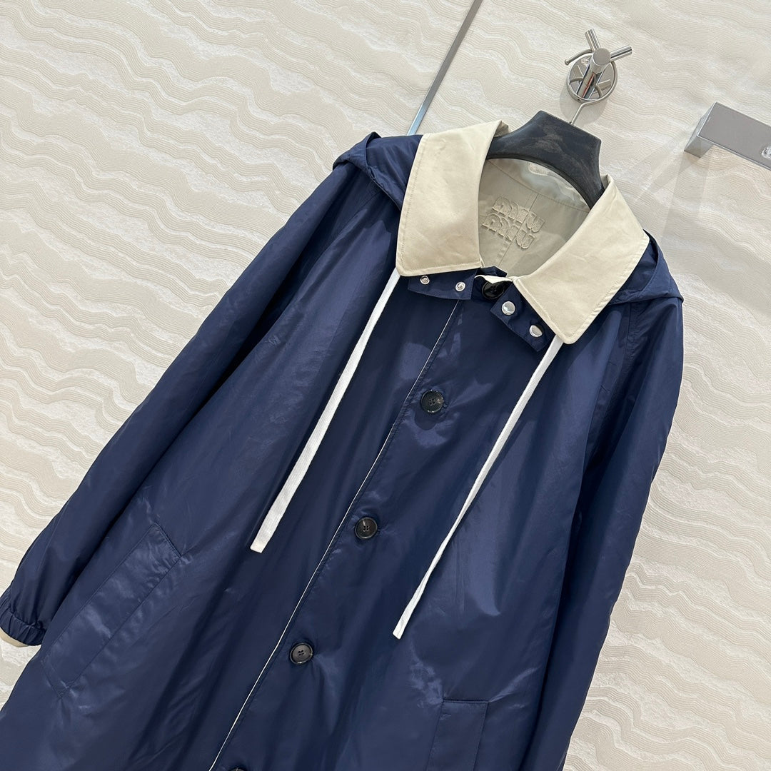 MIUMIU LONG HOODED JACKET 276222