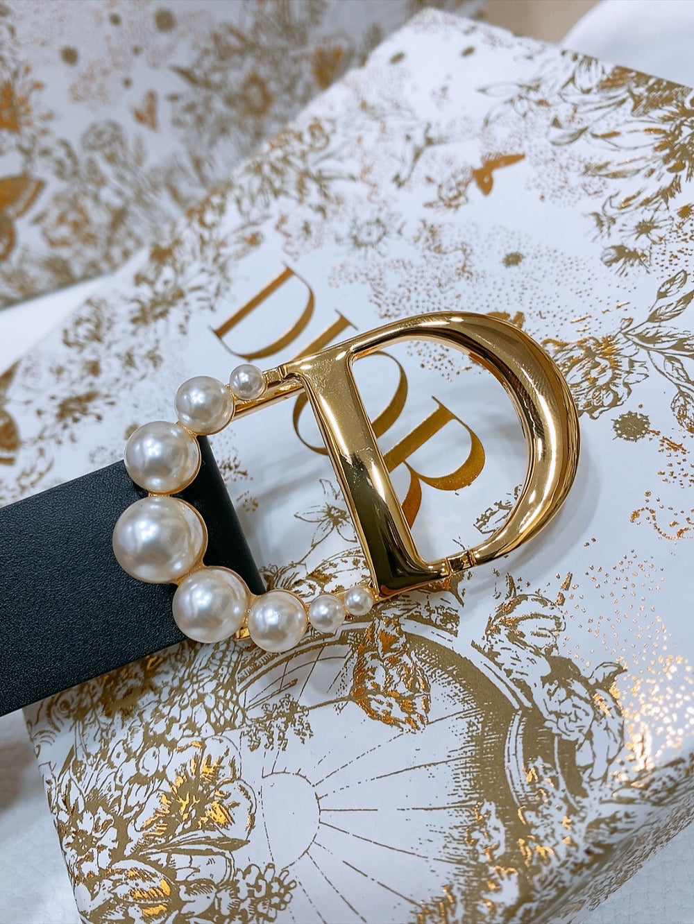 DIOR 25S BELT 30 MM IN BLACK CALFSKIN 586583