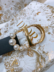 DIOR 25S BELT 30 MM IN BLACK CALFSKIN 586583