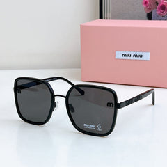 LOGO SQUARE SUNGLASSES 𝘚𝘔𝘜08𝘚 IN METAL