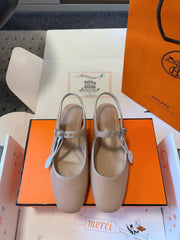 KLEO SLINGBACK IN CREPE PINK CALFSKIN