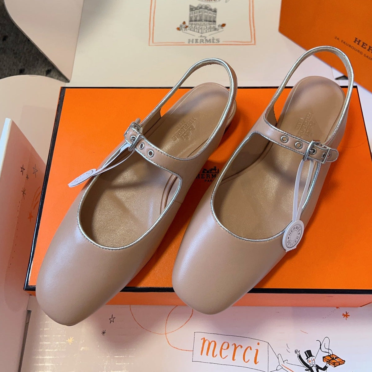 KLEO SLINGBACK IN CREPE PINK CALFSKIN