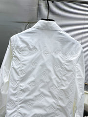 LV LAPEL JACKET WHITE EMBOSSED MONOGRAM 238807