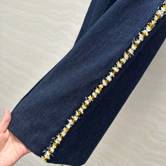 CC 25 Straight Pant Blue denim Cotton