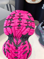 DAD SHOES IN GRAY MIX PINK MESH AND CALFSKIN