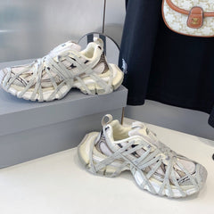 3XL EXTREME LACE SNEAKER BEIGE AND GRAY