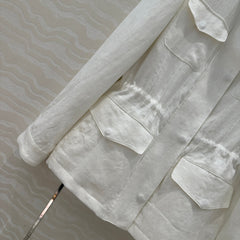 LP CLASSIC STAND-COLLAR LINEN JACKET 265165