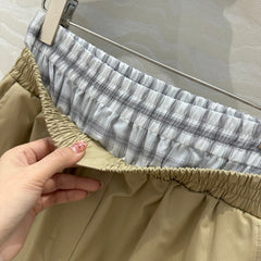 Loewe Wide-leg Straight Pants Beige Cotton