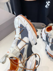 HIKE SNEAKER IN BEIGE AND ORANGE MESH, POLYURETHANE AND POLYESTER
