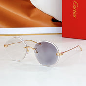 PREMIÈRE RIMLESS ROUND FRAME SUNGLASSES CT0475 IN METAL