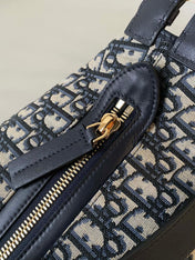 LARGE D-JOURNEY SHOULDER BAG 33 IN BLACK MONOGRAM OBLIQUE JACQUARD