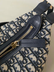 MEDIUM D-JOURNEY SHOULDER BAG 25 IN BLACK MONOGRAM OBLIQUE JACQUARD