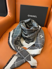 CHANEL 25S SCARF 140 IN WOOL SILK 700810