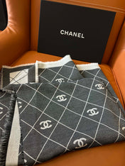 CHANEL 25S SCARF 140 IN WOOL SILK 700810