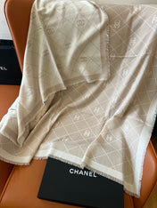 CHANEL 25S SCARF 140 IN WOOL SILK 700809