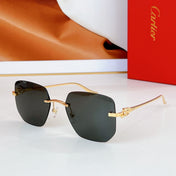 PANTHÈRE RIMLESS SQUARE FRAME SUNGLASSES CT0549S IN METAL