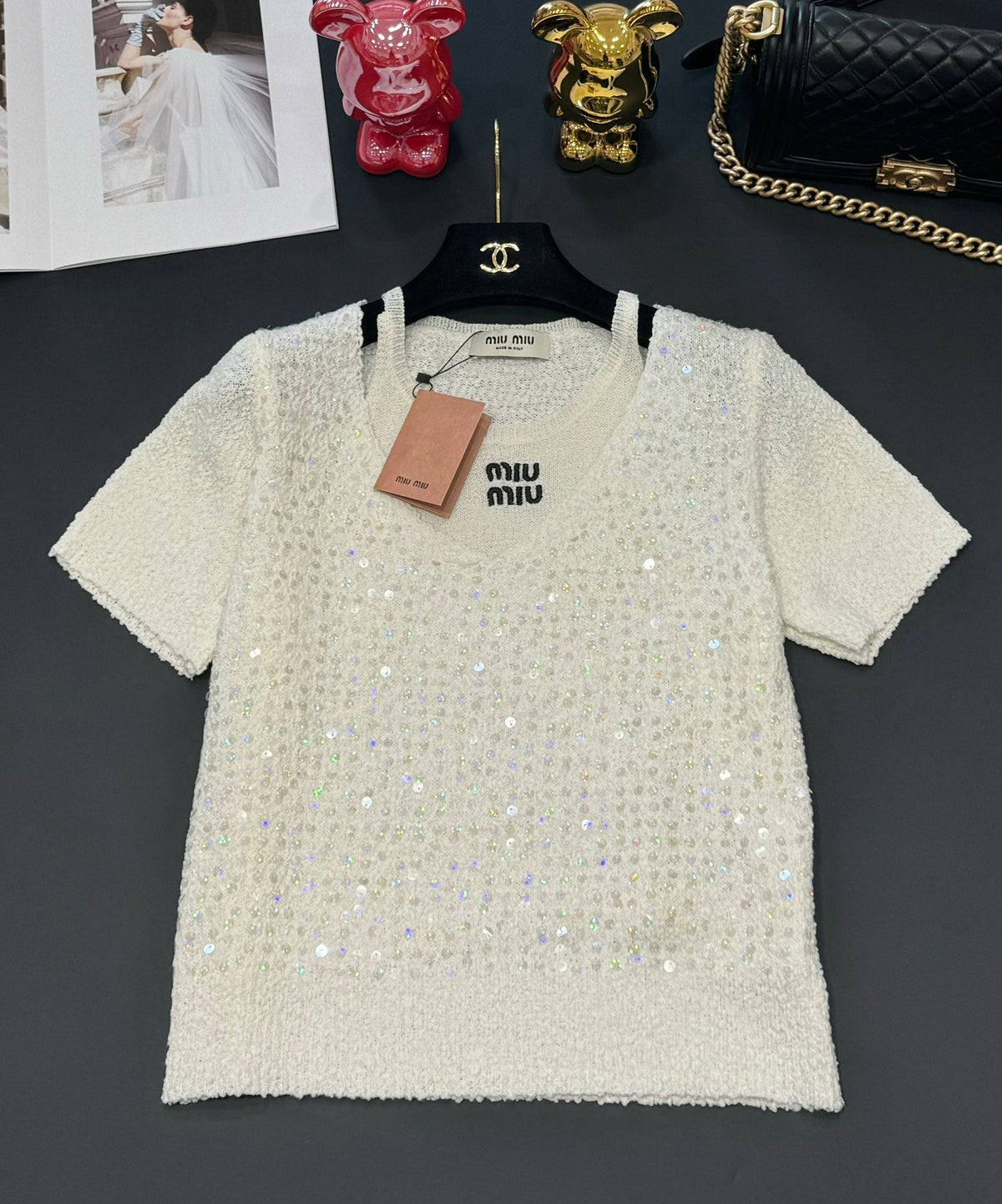 Miu 25 V- Neck Shirt Wool 232747