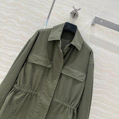 PRADA MOSS GREEN LONG COAT
