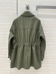 PRADA MOSS GREEN LONG COAT