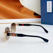 SQUARE FRAME SUNGLASSES GG1407 IN METAL EMBOSSED LOGO