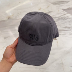 MM BASEBALL CAP IN GREY FABRIC EMBROIDERED LOGO STYLE 2