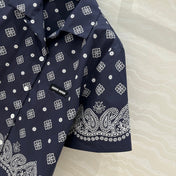 MIUMIU MIDNIGHT BLUE SHORT-SLEEVE SHIRT 261480