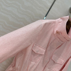 LP CLASSIC STAND-COLLAR LINEN JACKET 265162