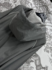 MIU 25S HOODED JACKET GREY IN NYLON 263131