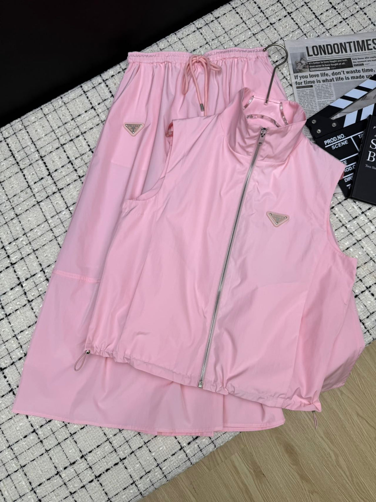 PRADA TOP AND SKIRT SET STYLE 90