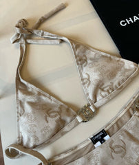 SWIMSUIT IN NUDE EMBROIDERED LOGO 604223