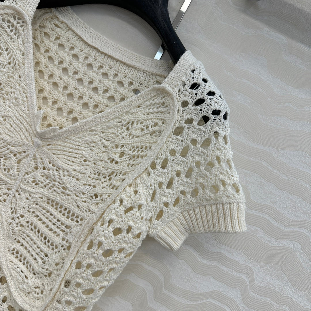 DIOR SHORT-SLEEVE MESH TOP 270069