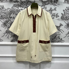 GUCCI 25S NEW STYLE SHORT SLEEVE LAPEL DRESS 262936