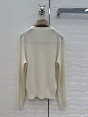 LP CREAM V-NECK KNIT CARDIGAN