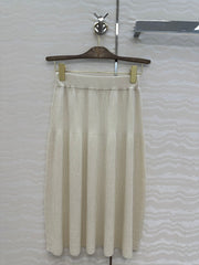 LP CREAM KNIT MIDI SKIRT