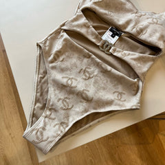 SWIMSUIT IN NUDE EMBROIDERED LOGO 626005