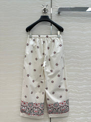 MIUMIU STRAIGHT-LEG CROPPED PANTS WITH ELASTIC WAISTBAND 261440