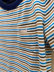 STRIPED CREW NECK TEE 25S IN COTTON 266080