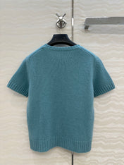 DIOR SHORT-SLEEVE CASHMERE SWEATER 264913