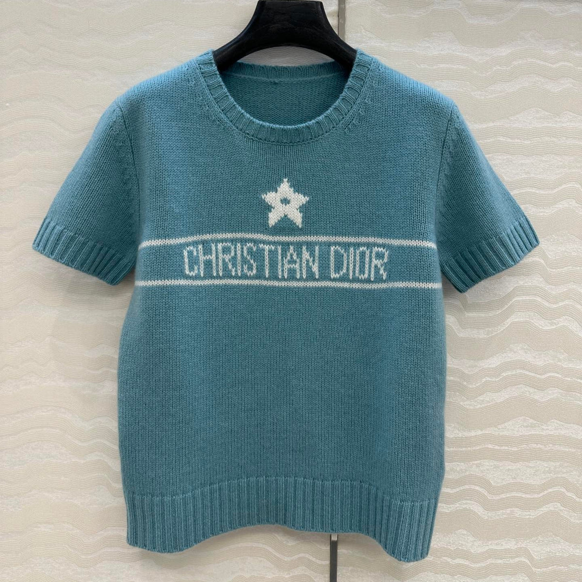 DIOR SHORT-SLEEVE CASHMERE SWEATER 264913