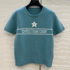 DIOR SHORT-SLEEVE CASHMERE SWEATER 264913