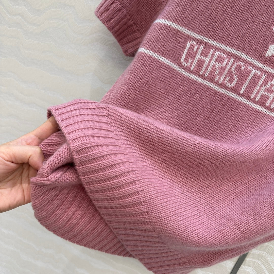 DIOR SHORT-SLEEVE CASHMERE SWEATER 264916