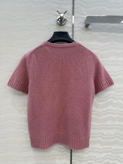 DIOR SHORT-SLEEVE CASHMERE SWEATER 264916