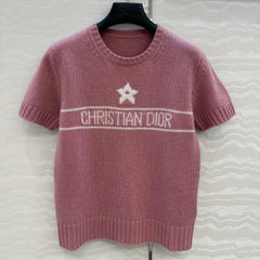 DIOR SHORT-SLEEVE CASHMERE SWEATER 264916