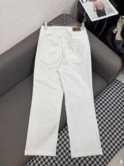 DIOR WHITE STRAIGHT-LEG JEANS