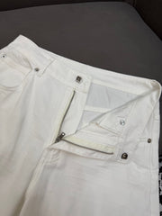 DIOR WHITE STRAIGHT-LEG JEANS