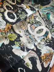 CHANEL 25S SCARF 90 IN SILK 715642