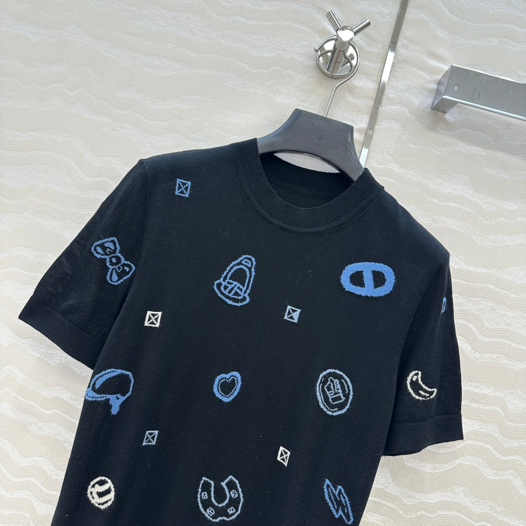 HERMES SHORT SLEEVE JACQUARD T-SHIRT 276209